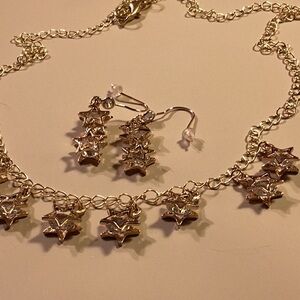 Star earrings and necklace
